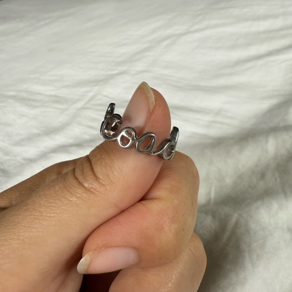Coach Silver Script Ring - image 2